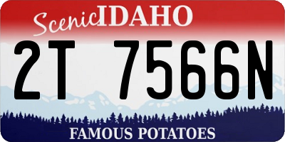 ID license plate 2T7566N