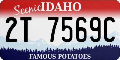 ID license plate 2T7569C