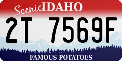 ID license plate 2T7569F