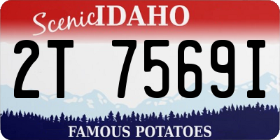 ID license plate 2T7569I
