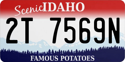 ID license plate 2T7569N