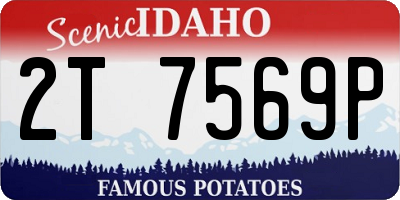 ID license plate 2T7569P