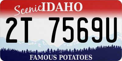 ID license plate 2T7569U