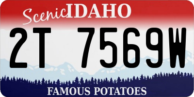 ID license plate 2T7569W