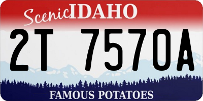 ID license plate 2T7570A