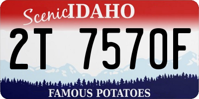 ID license plate 2T7570F