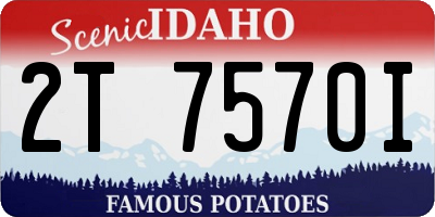 ID license plate 2T7570I