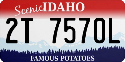 ID license plate 2T7570L