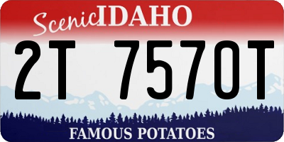 ID license plate 2T7570T