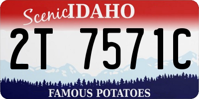 ID license plate 2T7571C