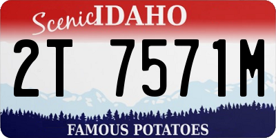 ID license plate 2T7571M