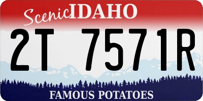 ID license plate 2T7571R