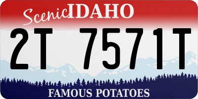 ID license plate 2T7571T