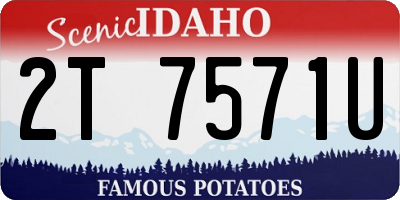 ID license plate 2T7571U