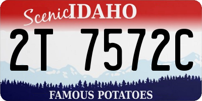 ID license plate 2T7572C