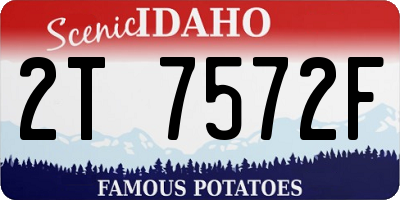 ID license plate 2T7572F