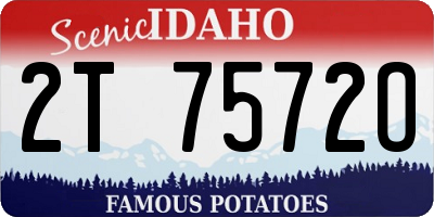 ID license plate 2T7572O