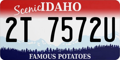 ID license plate 2T7572U