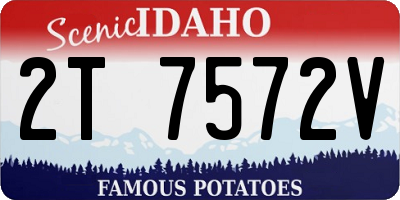 ID license plate 2T7572V