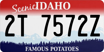 ID license plate 2T7572Z