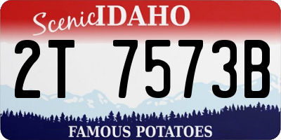 ID license plate 2T7573B