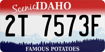 ID license plate 2T7573F