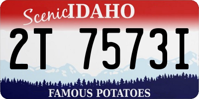 ID license plate 2T7573I