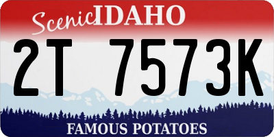 ID license plate 2T7573K