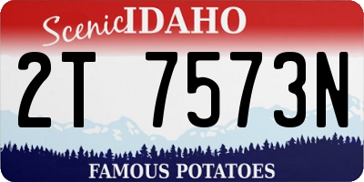 ID license plate 2T7573N