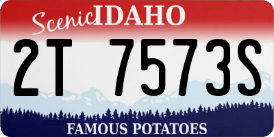 ID license plate 2T7573S