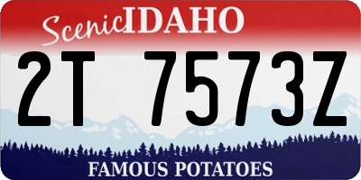 ID license plate 2T7573Z