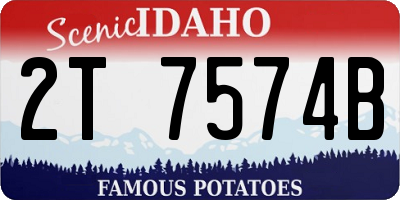 ID license plate 2T7574B