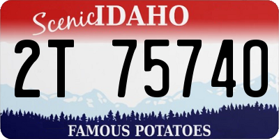 ID license plate 2T7574O