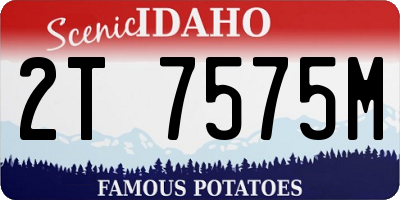 ID license plate 2T7575M