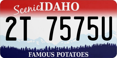 ID license plate 2T7575U