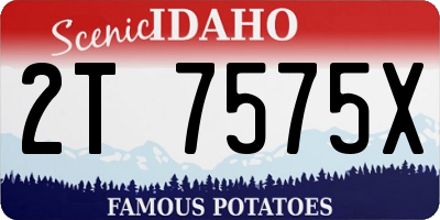 ID license plate 2T7575X