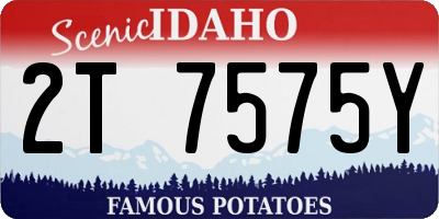 ID license plate 2T7575Y