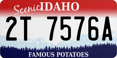 ID license plate 2T7576A