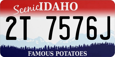 ID license plate 2T7576J