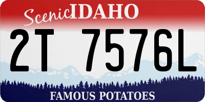 ID license plate 2T7576L