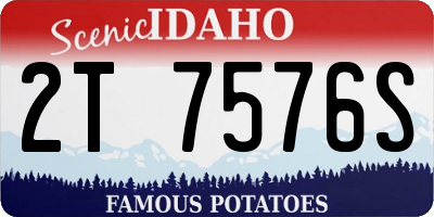 ID license plate 2T7576S