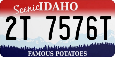 ID license plate 2T7576T