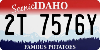 ID license plate 2T7576Y