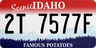 ID license plate 2T7577F