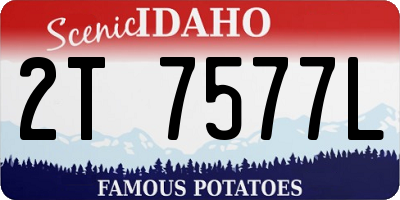 ID license plate 2T7577L