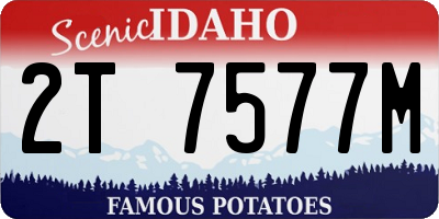 ID license plate 2T7577M