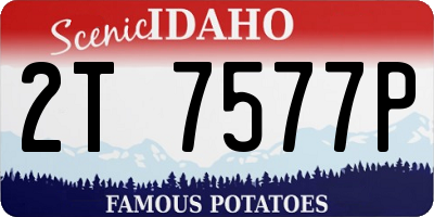 ID license plate 2T7577P