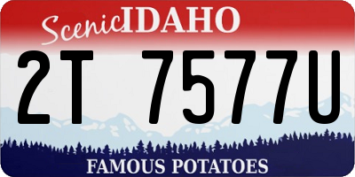 ID license plate 2T7577U