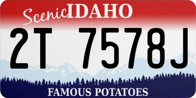 ID license plate 2T7578J