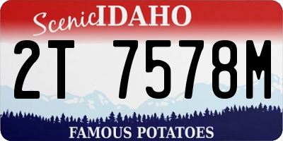 ID license plate 2T7578M